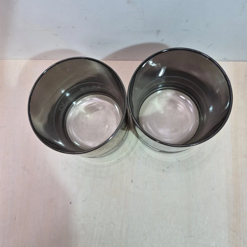 Snap-on Tools Socket Rocks Glass Set of 2 Smoke Chrome Finish USA 1/2 FS-161